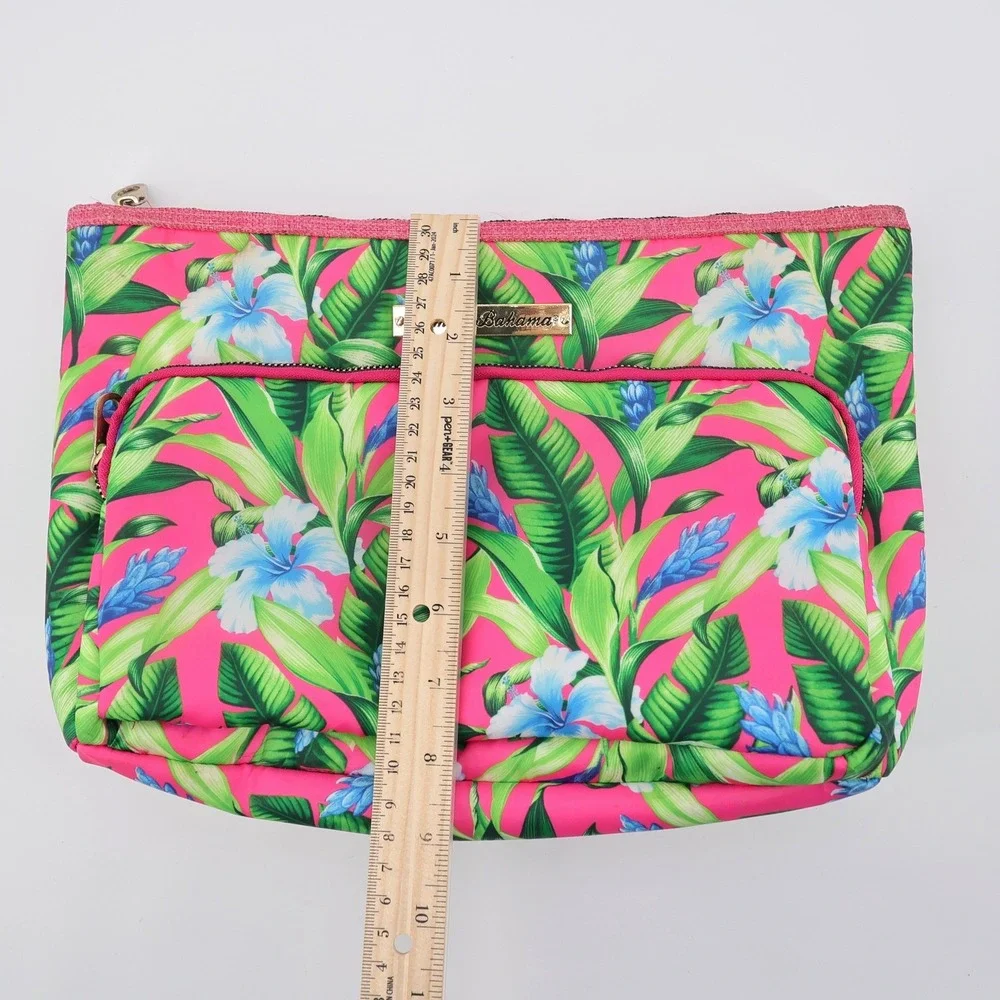Tommy Bahama Tropical Floral Toiletry Cosmetic Travel‎ Bag Pink Womens